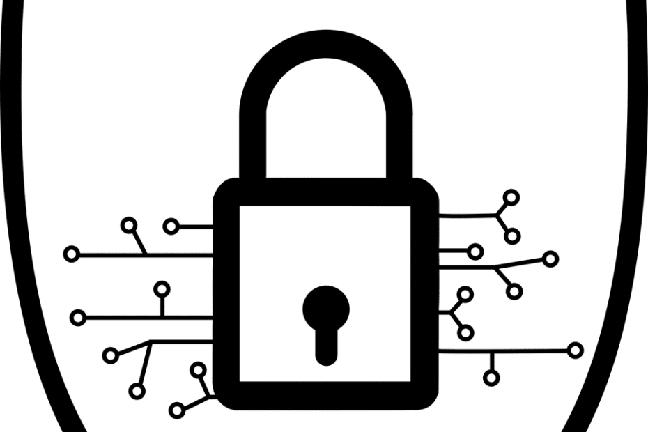 Free cybersecurity padlock shield vector